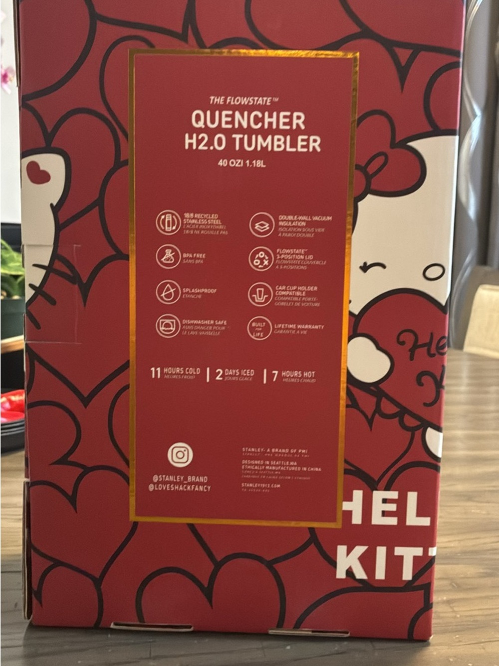 Stanley Red and Gold Quencher H2.0 Tumbler Box